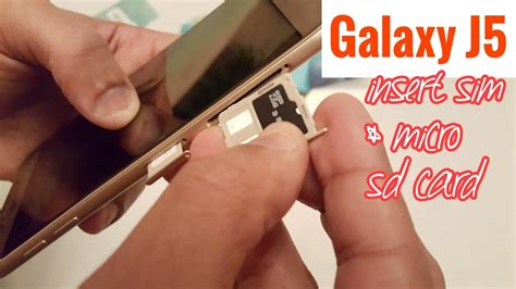 samsung j5 sd card slot|Samsung Galaxy J5 2017 Insert Sim Card & Micro SD Card.